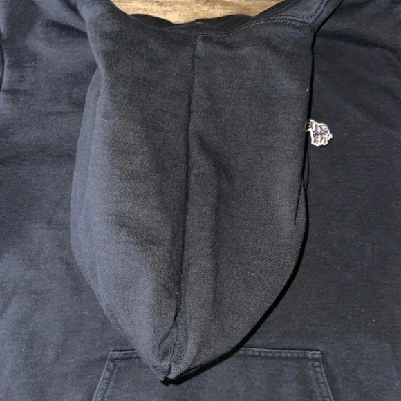 PS Paul Smith Zebra Logo Organic Cotton Hoodie Black Sweatshirt Size Medium - Picture 7 of 14